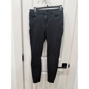 Tahari Womens Skinny Jeans Black Denim Size 4/27 Solid 5-Pocket Casual Pants